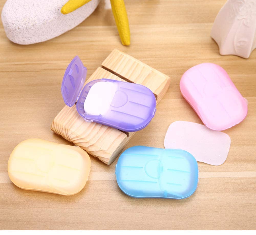 Disposable Paper Soap Sheets for Handwash Portable Scented Mini Paper Soap Strips for Travel Camping, Hand Soap, Dissolves Easily, Hygienic & Travel-Friendly fo