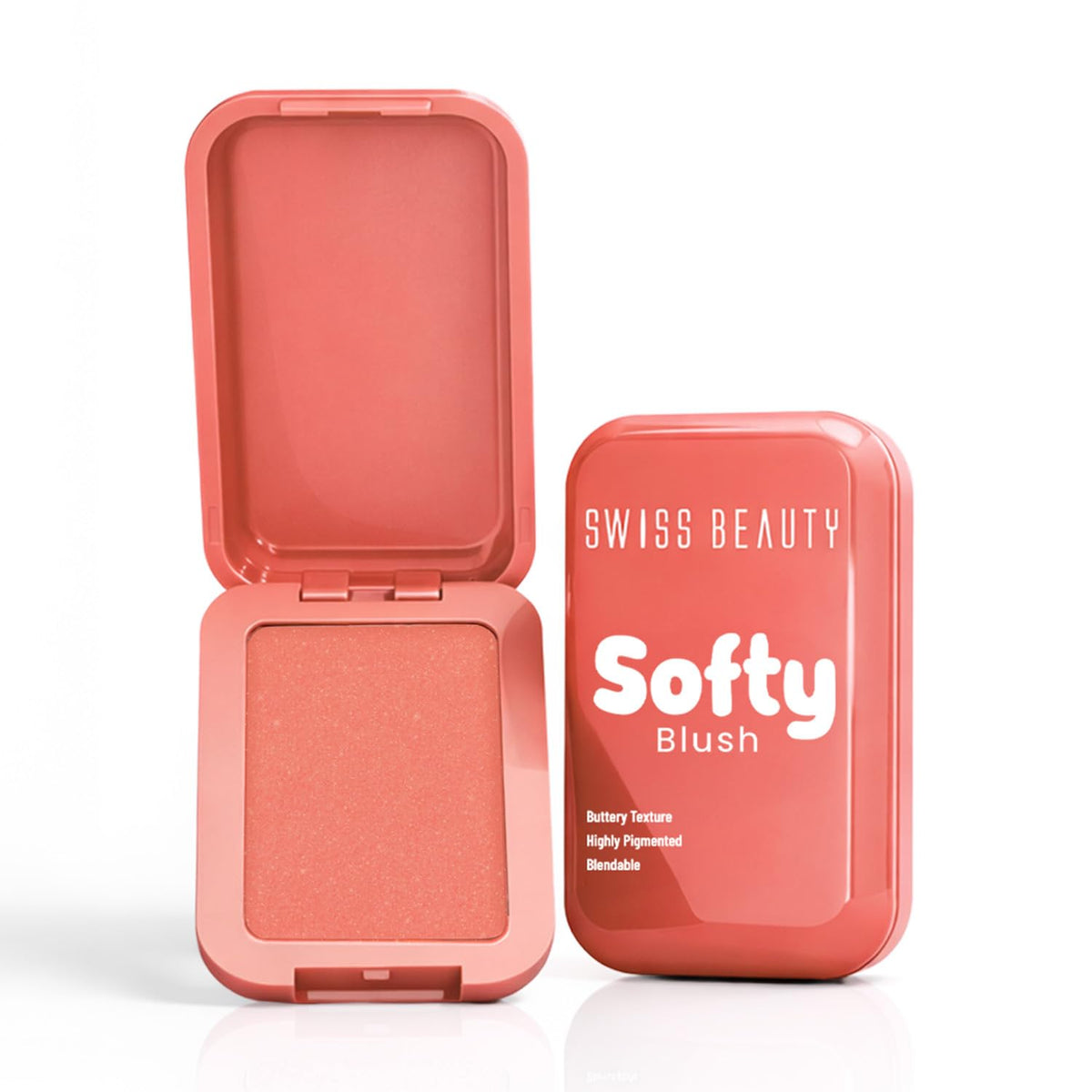 Swiss Beauty Softy Blush | Buttery Texture | Blendable | Highly Pigmented | Long-Lasting | Travel-Friendly | 7g, Shade- 3. Peach