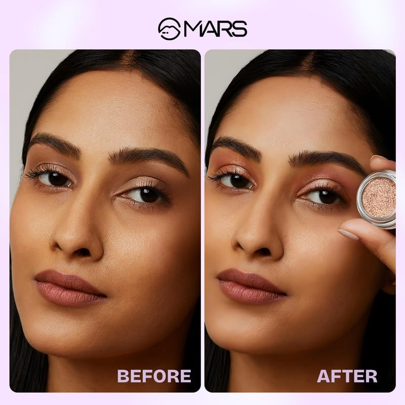 MARS Starlit Pot Eyeshadow (3.0gm) (SHADE-03) | Shimmer Finish | Duo-Chrome Hue Shine | Long-Lasting | Smooth Texture | Mess-Free Application | Travel-Friendly | Easy To Use