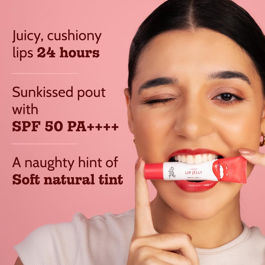 Chemist At Play Cherry & Chocolate Tinted Lip Balm Combo | 24 Hour Moisturization, SPF 50, 2% Kojic Acid | 10g + 10g