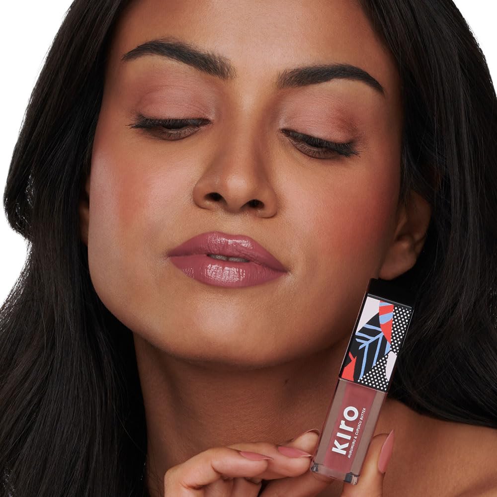 Kiro Glossfinity Crème Gloss - Berry Burst, 5ml | High-Shine Nude Lip Gloss | Hydrating, Non-Sticky Formula | Enriched with Murumuru & Cupuacu Butters | 8 Shades for Every Indian Skin Tone