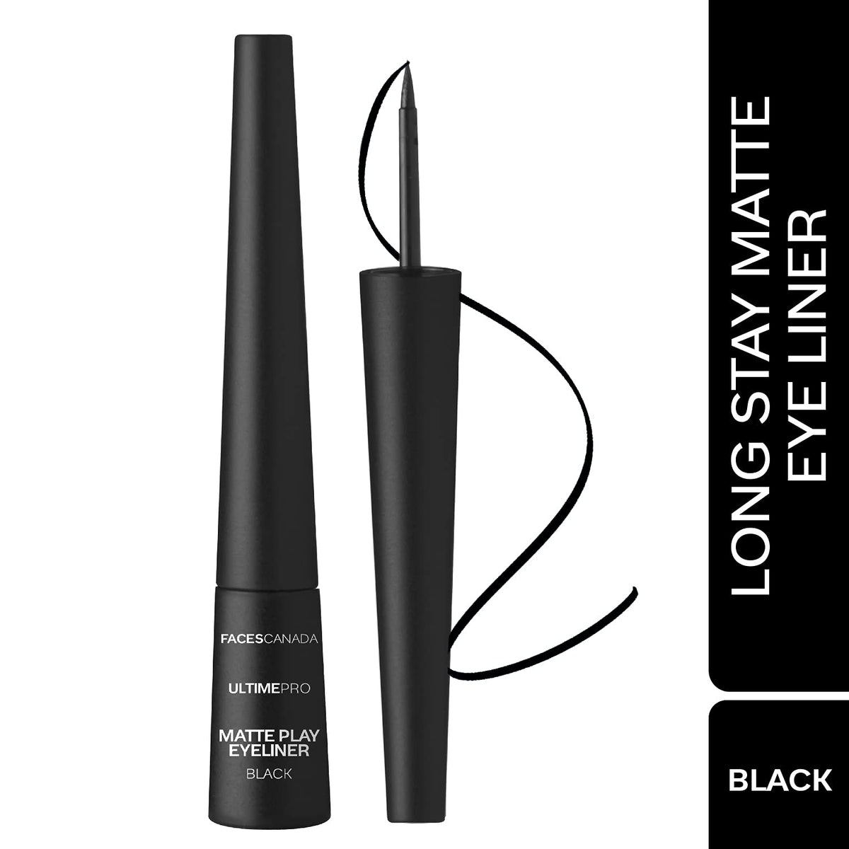 Faces Canada Ultime Pro Matte Play Eyeliner Black 01 2.5 ml (Black) 1 count (Pack of 1)
