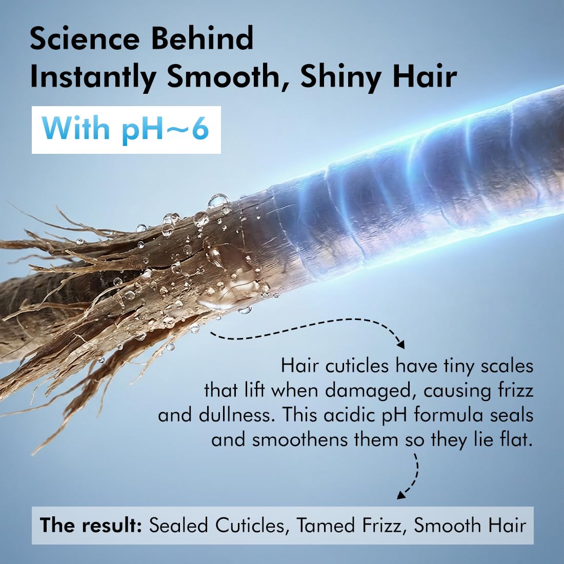 mCaffeine High Shine Glossy Hair Shampoo For Dull, Dry & Frizzy Hair | 3% Shine Complex - With Glycolic Acid & Hyaluronic Acid | 48 Hr Frizz Control | Fresh Flo