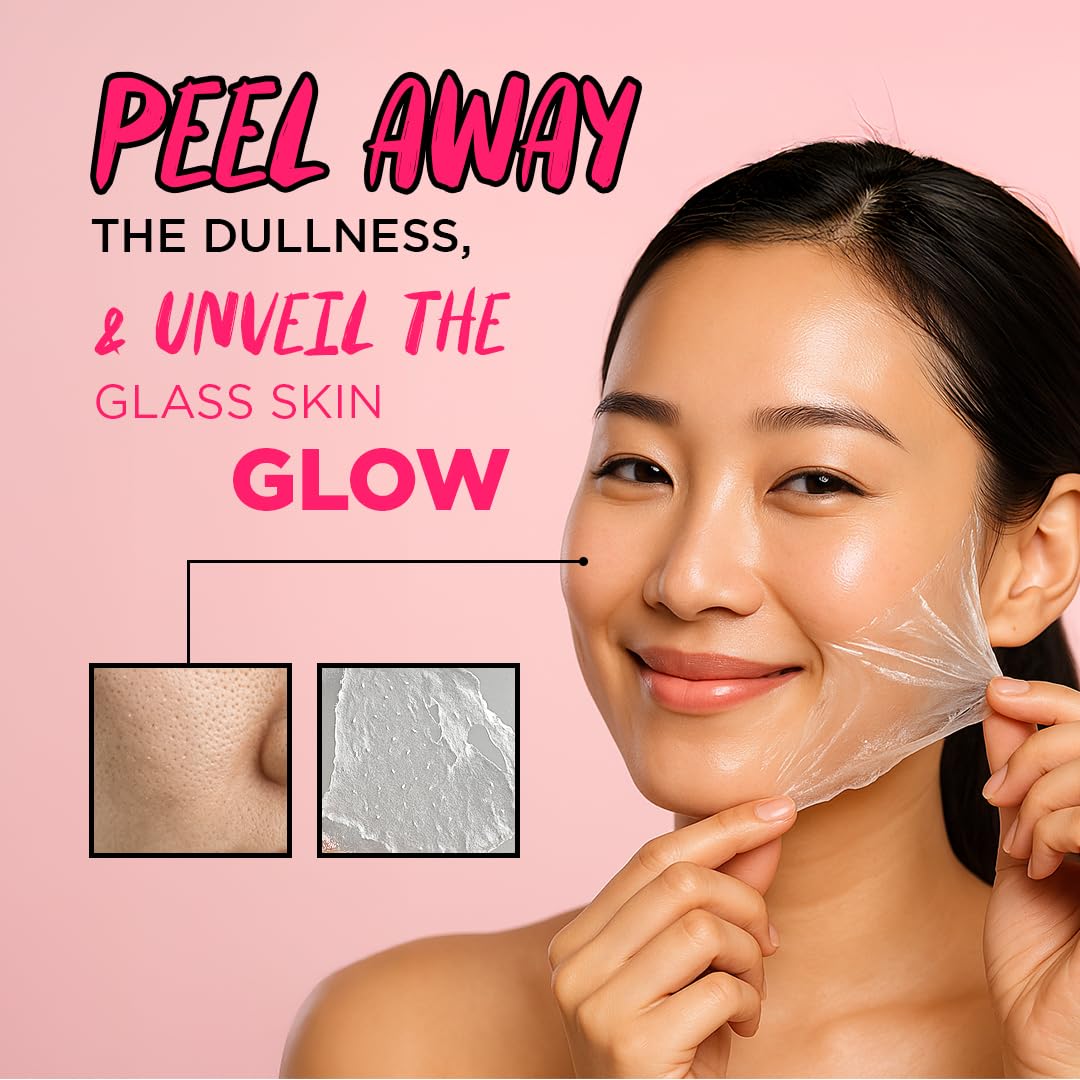 Orgatre Korean Peel Off Mask with Ceramide & Rice Water | Brightening & Hydrating Face Mask | Removes Blackheads, Dead Skin & Tan | For Glassy & Radiant Skin |