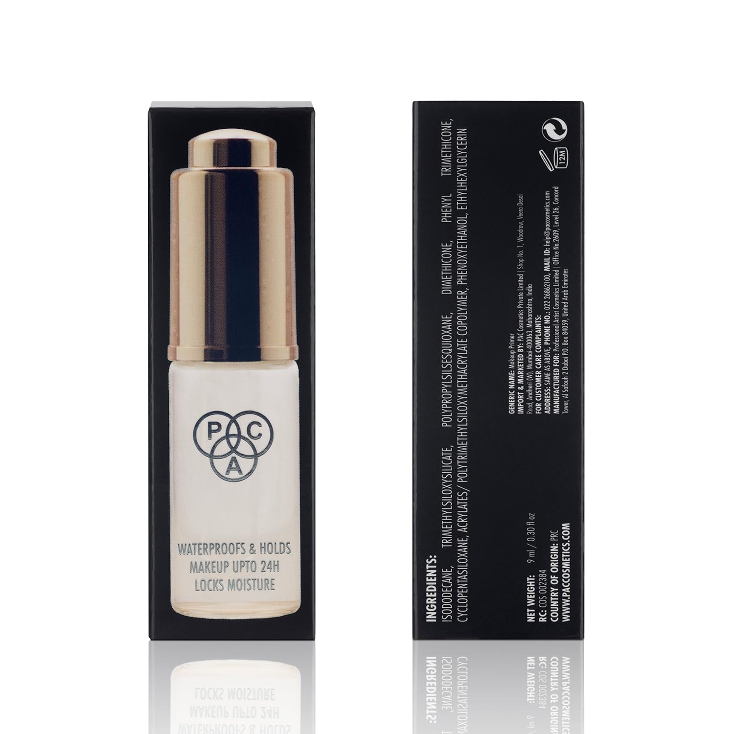 PAC Aqua Grip Primer | Grips & Locks Makeup | Turns Makeup Waterproof | Sweatproof & Transferproof