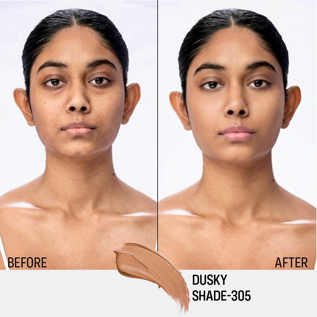 FLiCKA Professional HD Liquid Foundation With SPF Long Lasting High Coverage Waterproof - Dusky 305