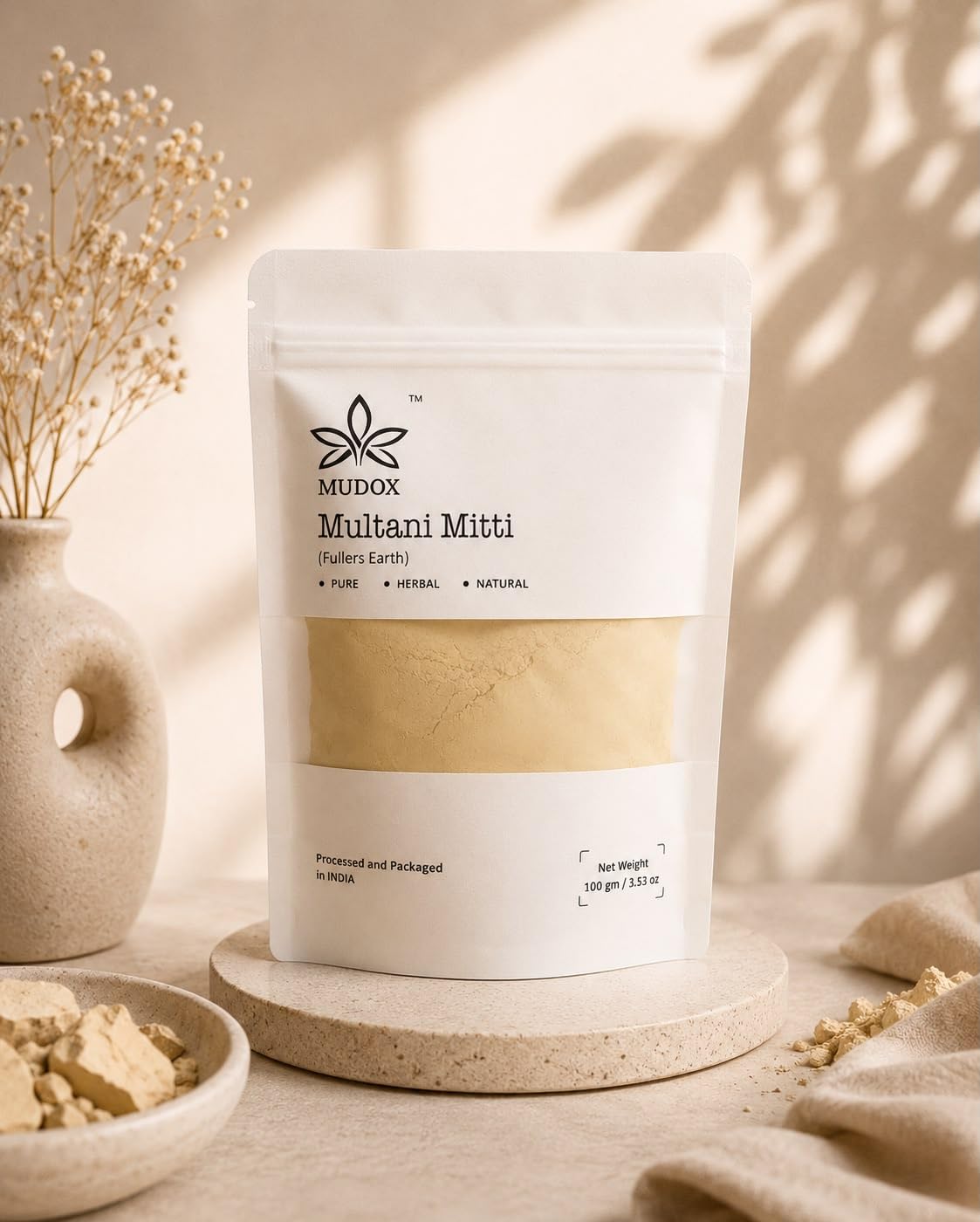 Pure Multani Mitti Fuller's Earth Powder Natural Clay Face Pack