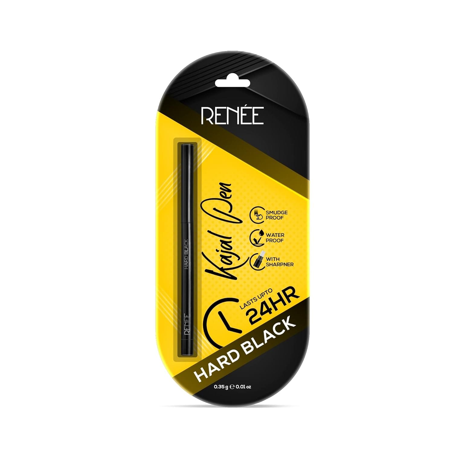 RENEE - Hard Black Kajal Pen with Sharpener