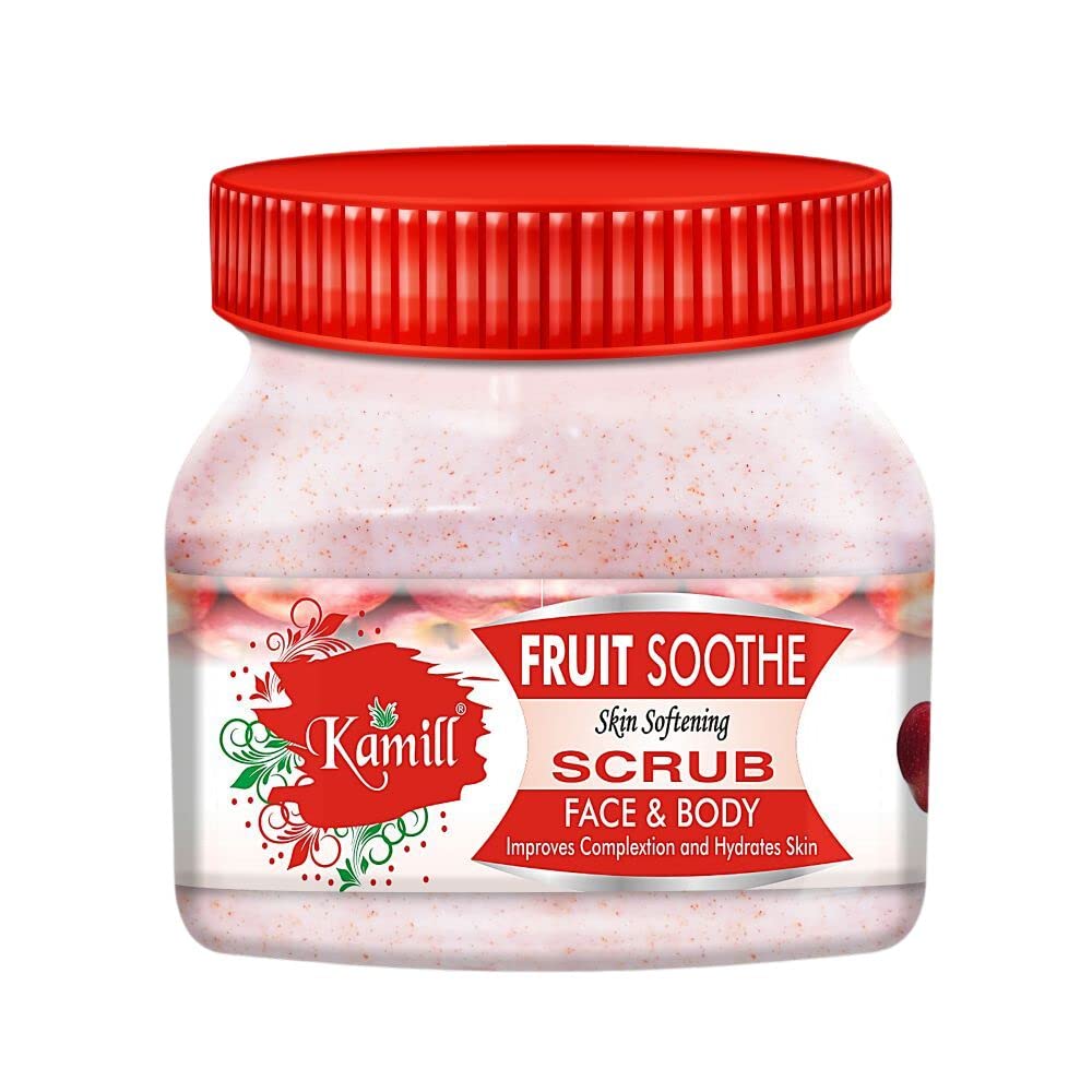 Kamill Fruit Body & Face Scrub | Exfoliate, Blackhead & Whitehead Remover, Energizing Fruit Scrub for Women & Men (500 g)