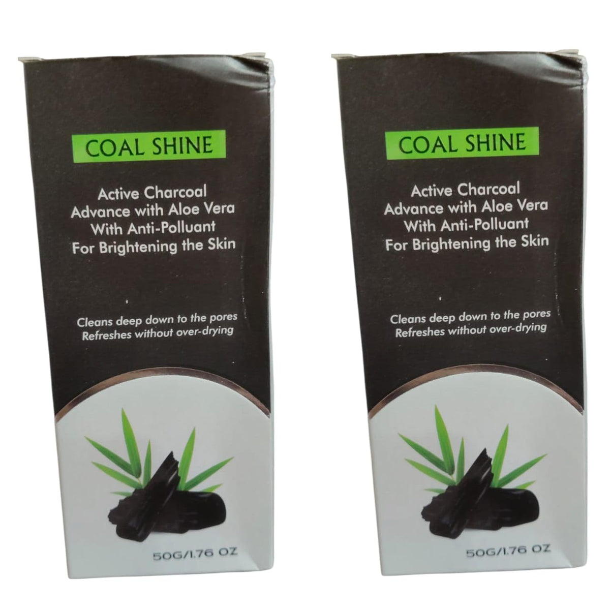 coal shine activated charaoal face wash for all skin type 50g pack of 2