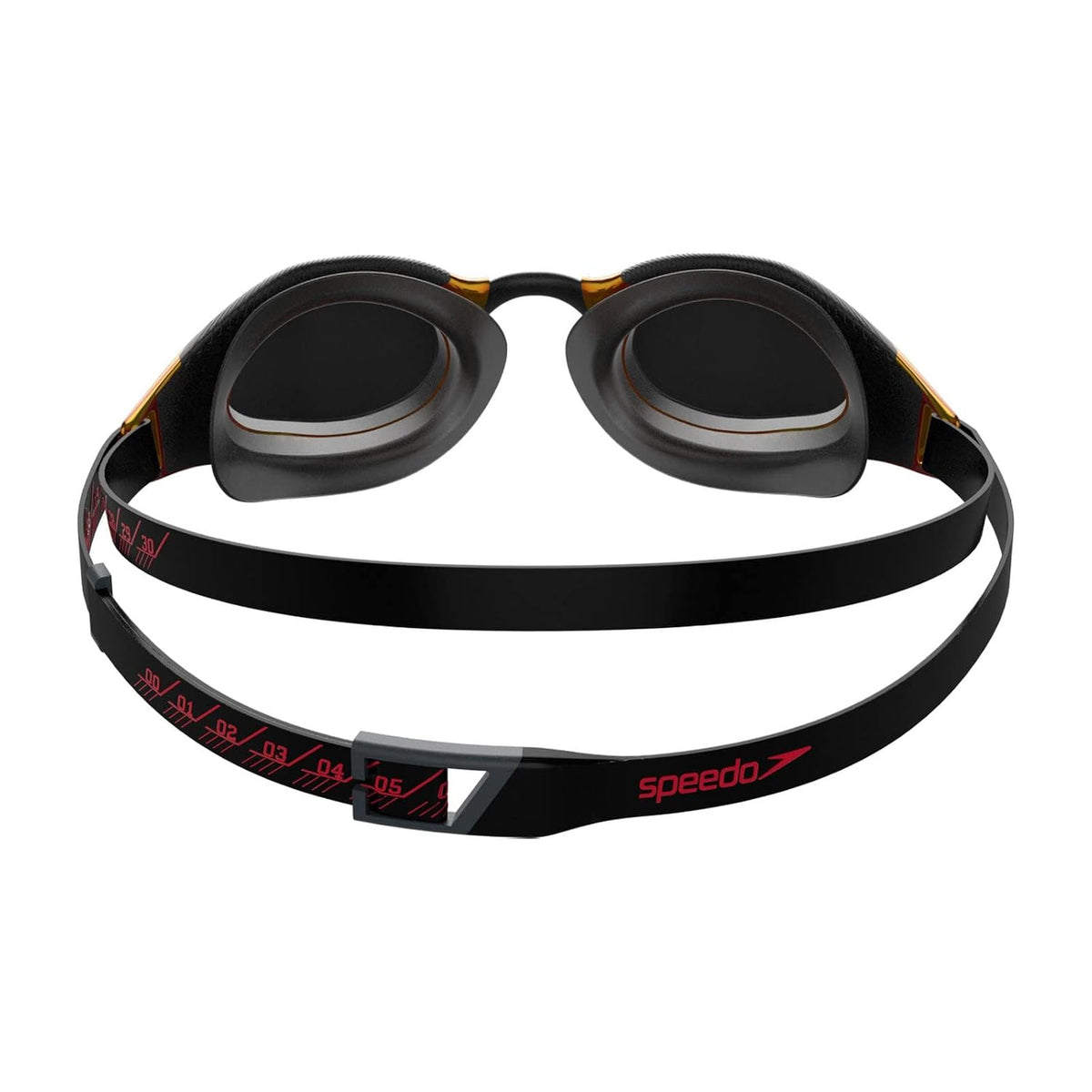 Speedo Unisex Adult Fastskin Hyper Elite Hydroscopic Curved Mirror Lens Swim Goggles - Black & Gold (Black Gold) clear