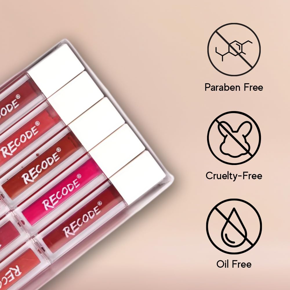 Recode Silky Matte Mini Liquid Lipsticks - 12.50 ml (1.25ml x 10)
