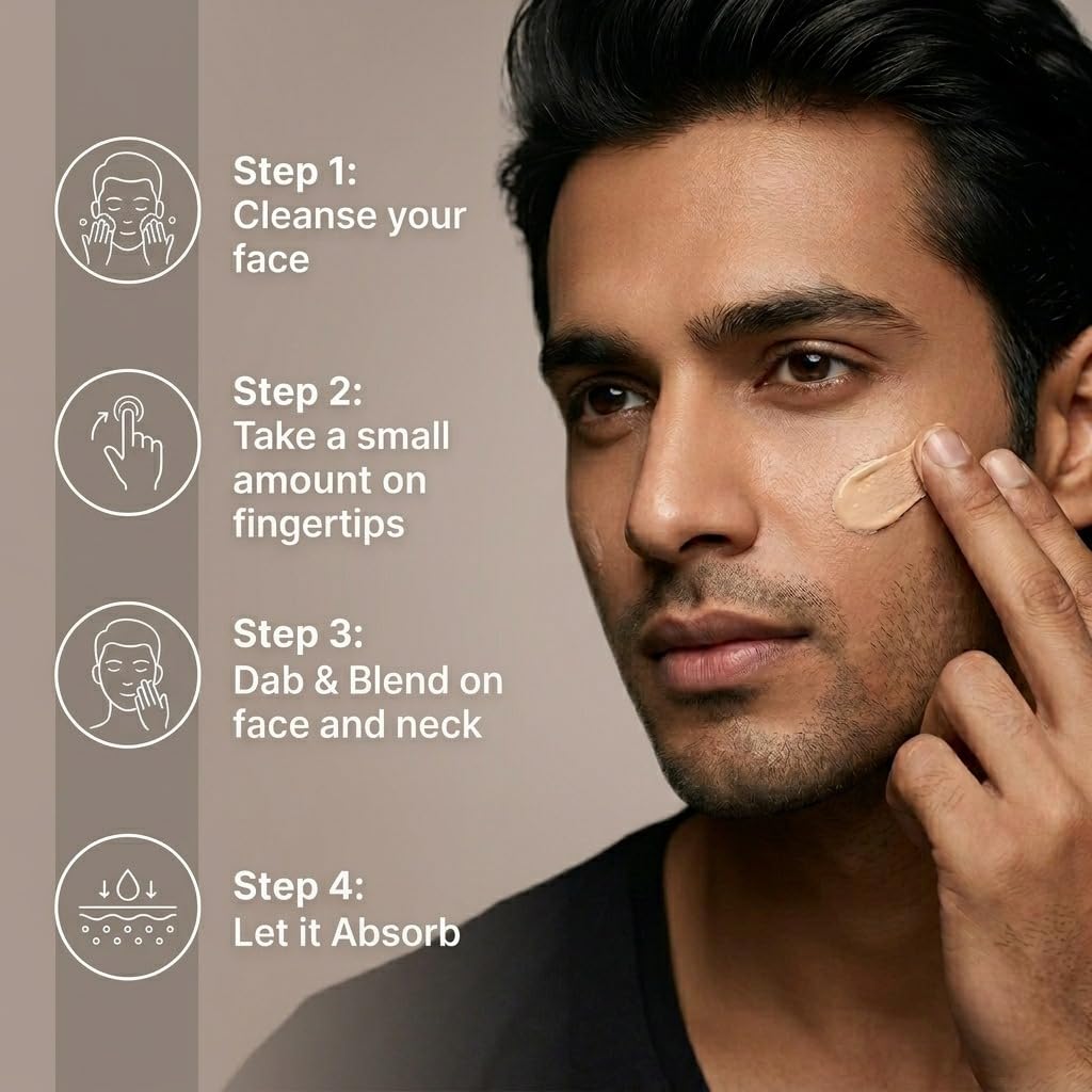 ASK Tinted Moisturizer Cream for Men 30ml | BB Cream | Improves Uneven Skin Tone | Lightweight | Non-Greasy | Hydrating Face Cream | Long-Lasting | All Skin Typ