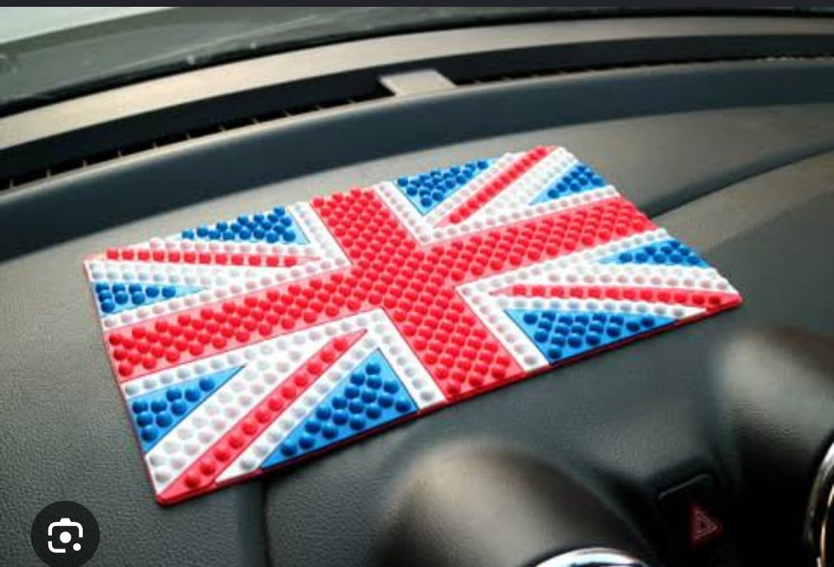 Union Jack Car Dashboard Non-Slip Silicone Mat, Phone Holder Pad