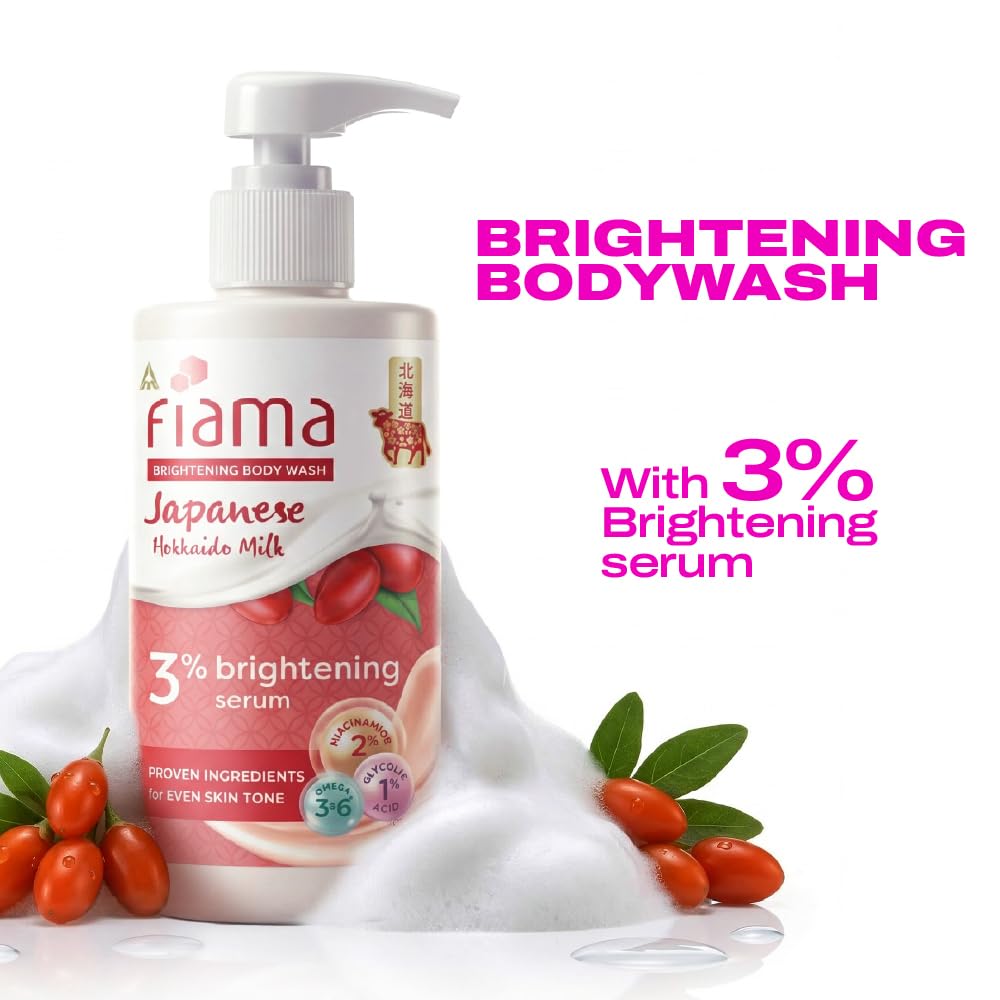 Fiama 4% Detan Serum Exfoliating Body Wash 250ml, 2% Salicylic Acid, 1% Glycolic Acid, 1% Exfoliating Tan Removal Shower Gel, Gently removes dead skin | Exotic