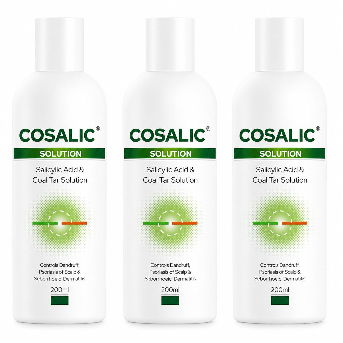 Salve Cosalic Anti-Dandruff Shampoo – 200ml (Pack of 3) with Coal Tar & Salicylic Acid Shampoo, Gentle Scalp Care for Dry, Itchy, Flaky Scalp 200 ml (Pack of 3)