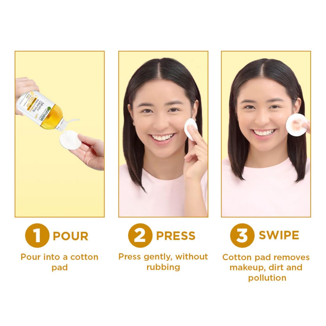 Garnier Oil-infused Micellar Cleansing Water | Make-Up Remover & Cleanser for waterproof & smudge-proof makeup | Suitable for all skin types | Just Pour, Press & Swipe | 400ml