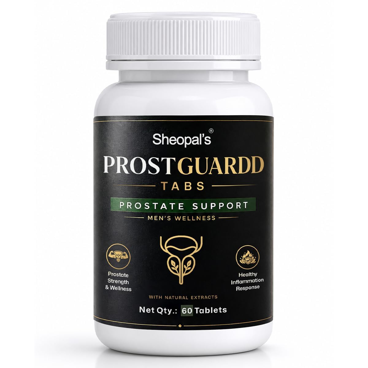Sheopals Prostguardd Support Tablets for Men | Ayurvedic Urinary Wellness Supplement with Shilajit, Punarnava, Gokshura & Varuna | Men’s Health Support | 60 Tab