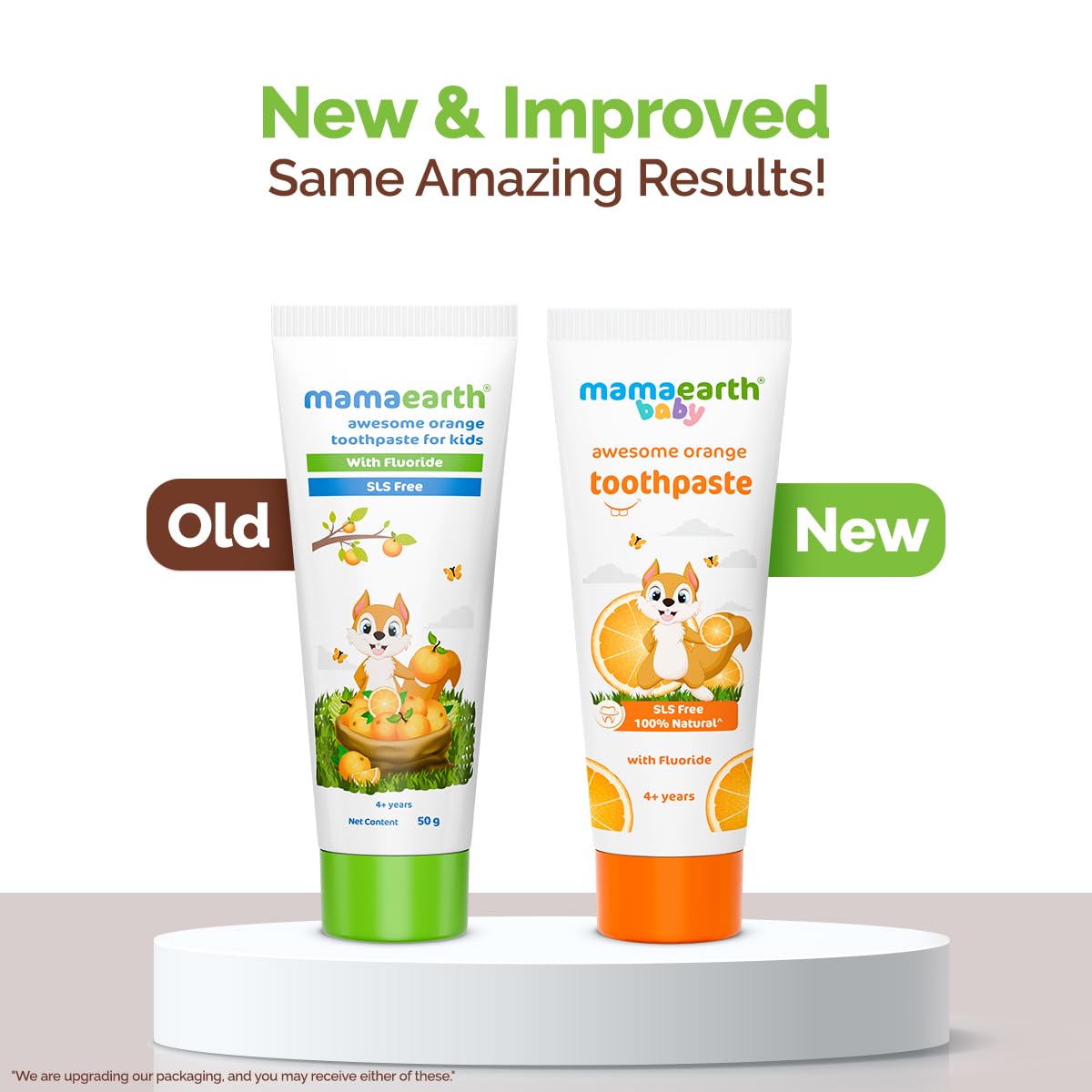 Mamaearth Natural Toothpaste For Cleanses Cavity,Plaque Repairing, Orange Flavour, SLS Free, With 750 Ppm Fluoride, 4+ Years, Plant Based with No Harmful Chemic