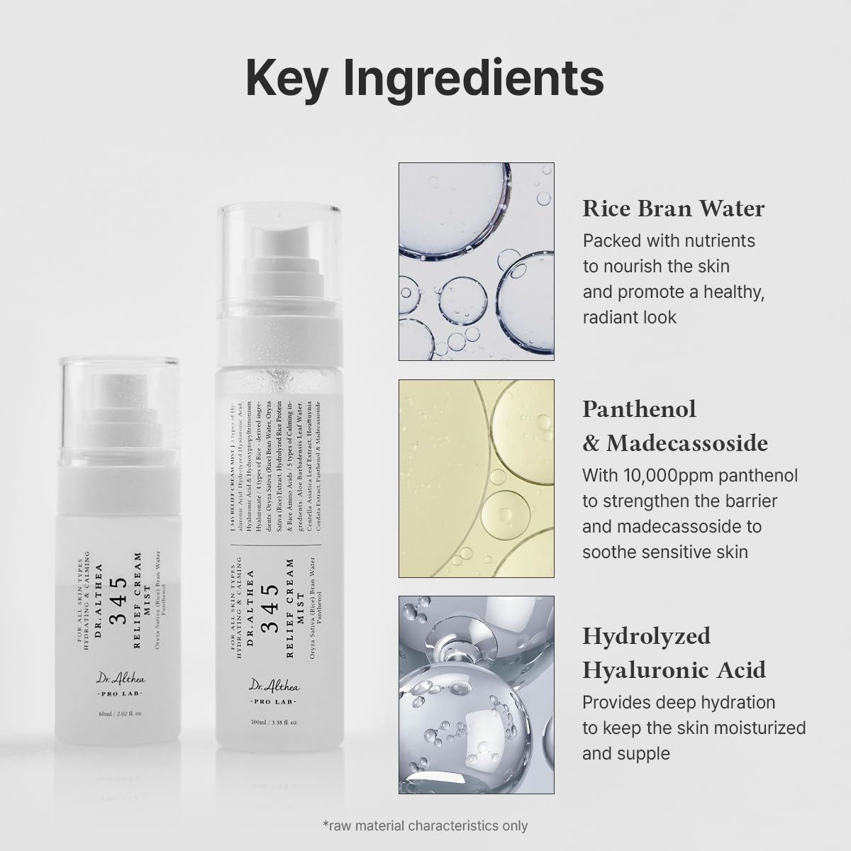 Dr.Althea 345 Relief Cream Mist | Hydrating Facial Mist with Rice Extract | Soothing Care for Sensitive Skin | Vegan Korean Skincare | 60ml