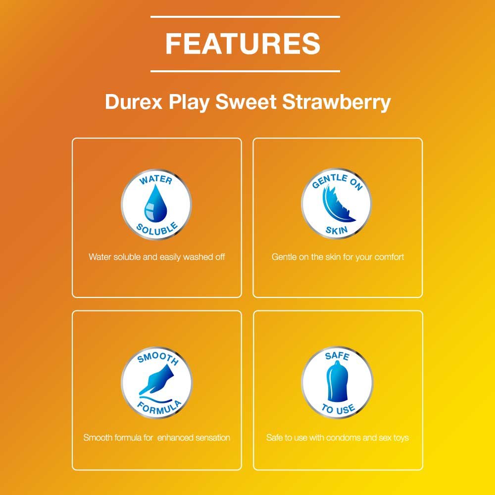 Durex Pleasure Pack (Durex Strawberry 50ml, Extra Dots 10s)