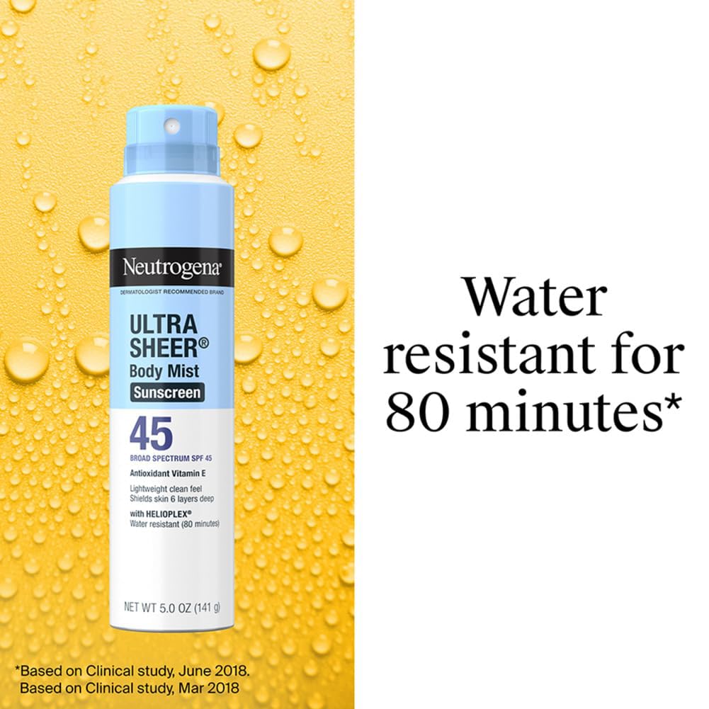 Neutrogena Ultra Sheer® Body Mist Sunscreen Broad Spectrum SPF 45,141g