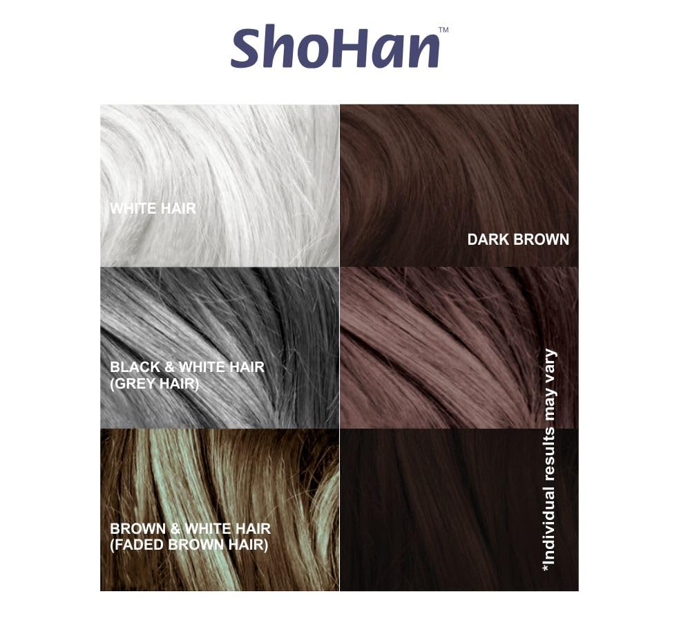 ShoHan Japanese Light Brown Hair Dye - MINIMUM BUY 6PC - 40+ Days Instant Colour Touch Up - Permanent Colour for Women - Powder For Men - Dye For Women Ammonia