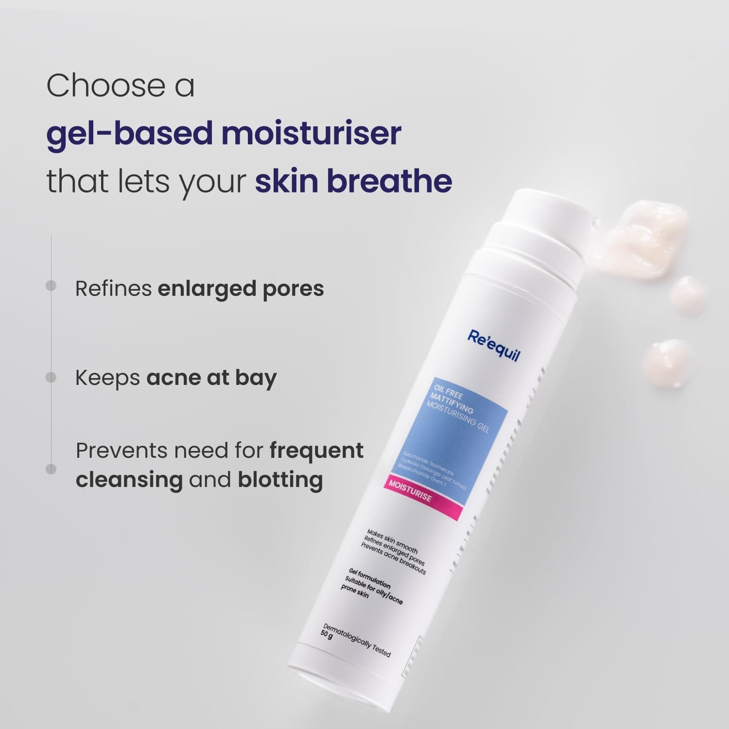 Re'equil - Oil Free Mattifying Moisturising Gel (50g)