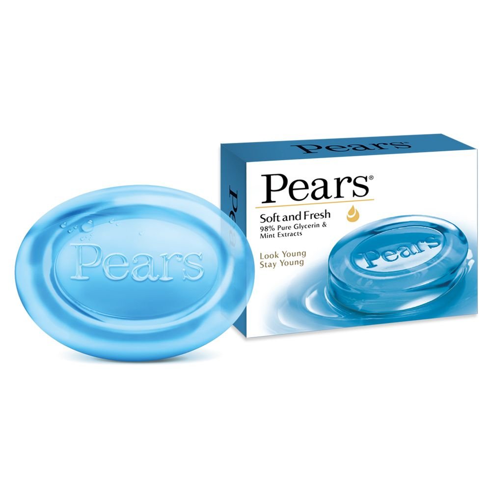 Pears Soft and Fresh Soap Bar, 125g (Buy 4 Get 1 Free)