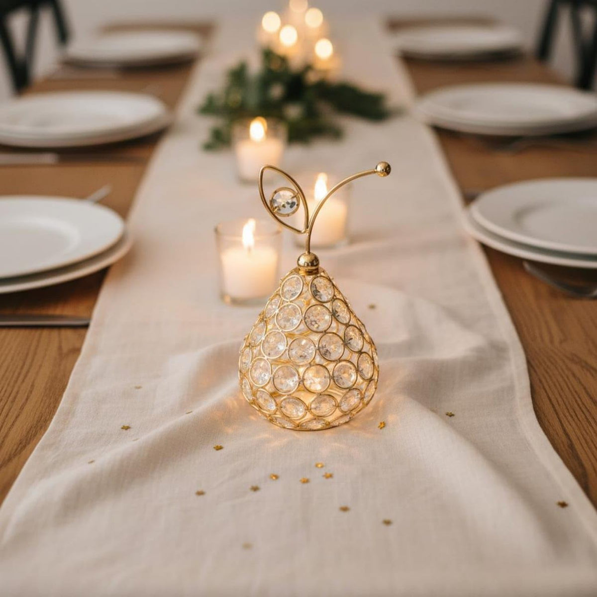 3 Pieces Decorative Crystal Pineapple Ornament Gift Idea Crystal Pear Ornament for Wedding, 10-15| Decorative Fruit & Vegetables| Home D?©cor |Home & Garden