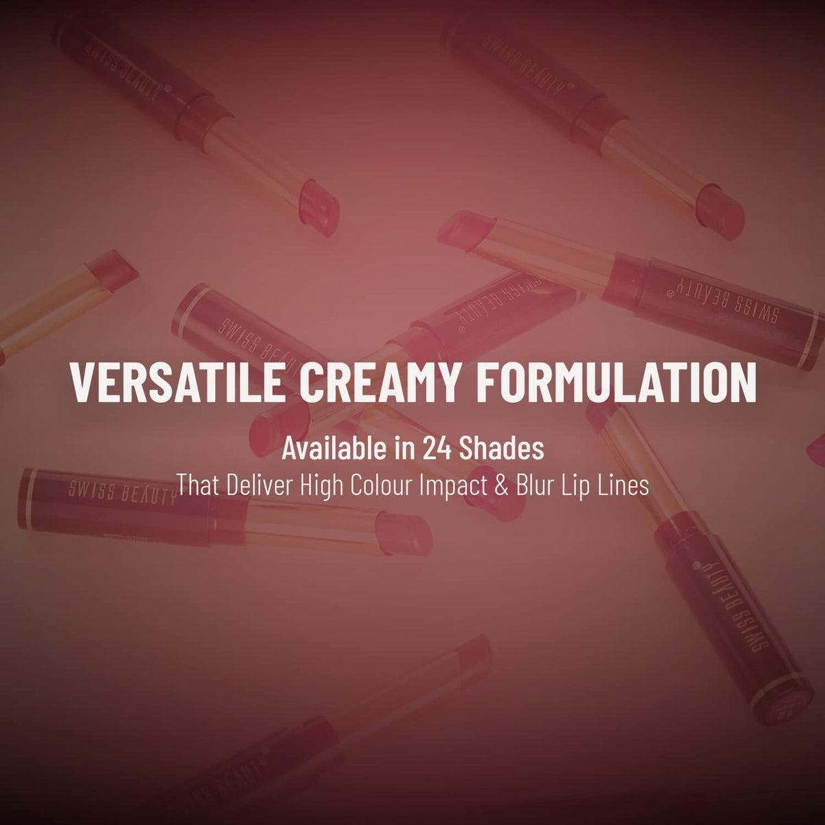 Swiss Baeuty Non-Transfer Waterproof Lipstick | Matte Finish | Long-Lasting | Highly Pigmented,2gm | Shade- (24 Naked)