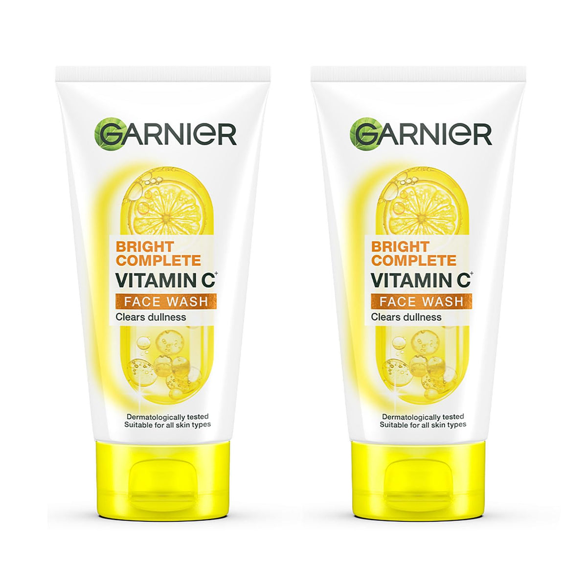 Garnier Bright Complete Skin Naturals Vitamin C Face Wash, 150g(Pack of 2)
