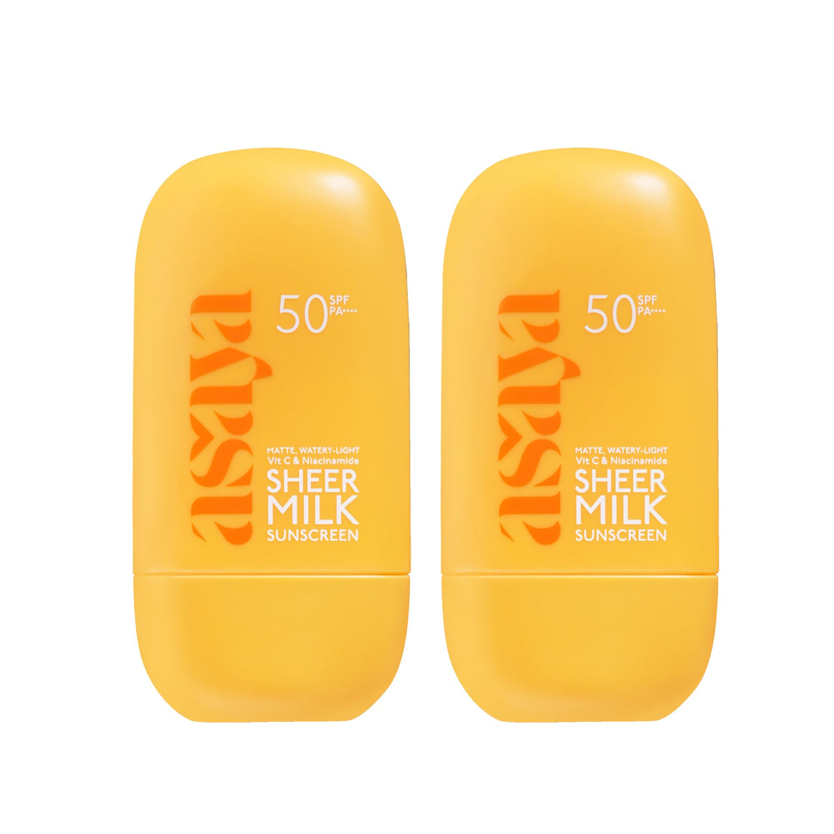 Asaya Sheer Milk Sunscreen SPF 50 PA++++ UVA + UVB | In-VIVO Tested | Lightweight Fluid Sunscreen with Niacinamide for Brightening & Barrier Support | Water Bas