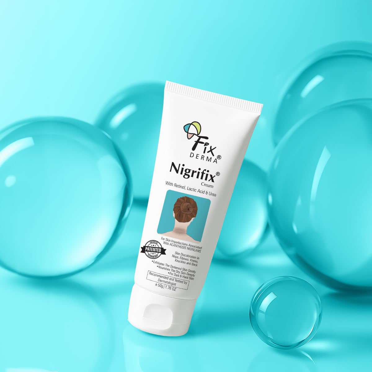 Fixderma Nigrifix Cream for Acanthosis Nigricans with Lactic Acid | Dermatologist Tested Retinol Cream | For Dark Body Parts like Neck, Ankles, Knuckles, Armpit
