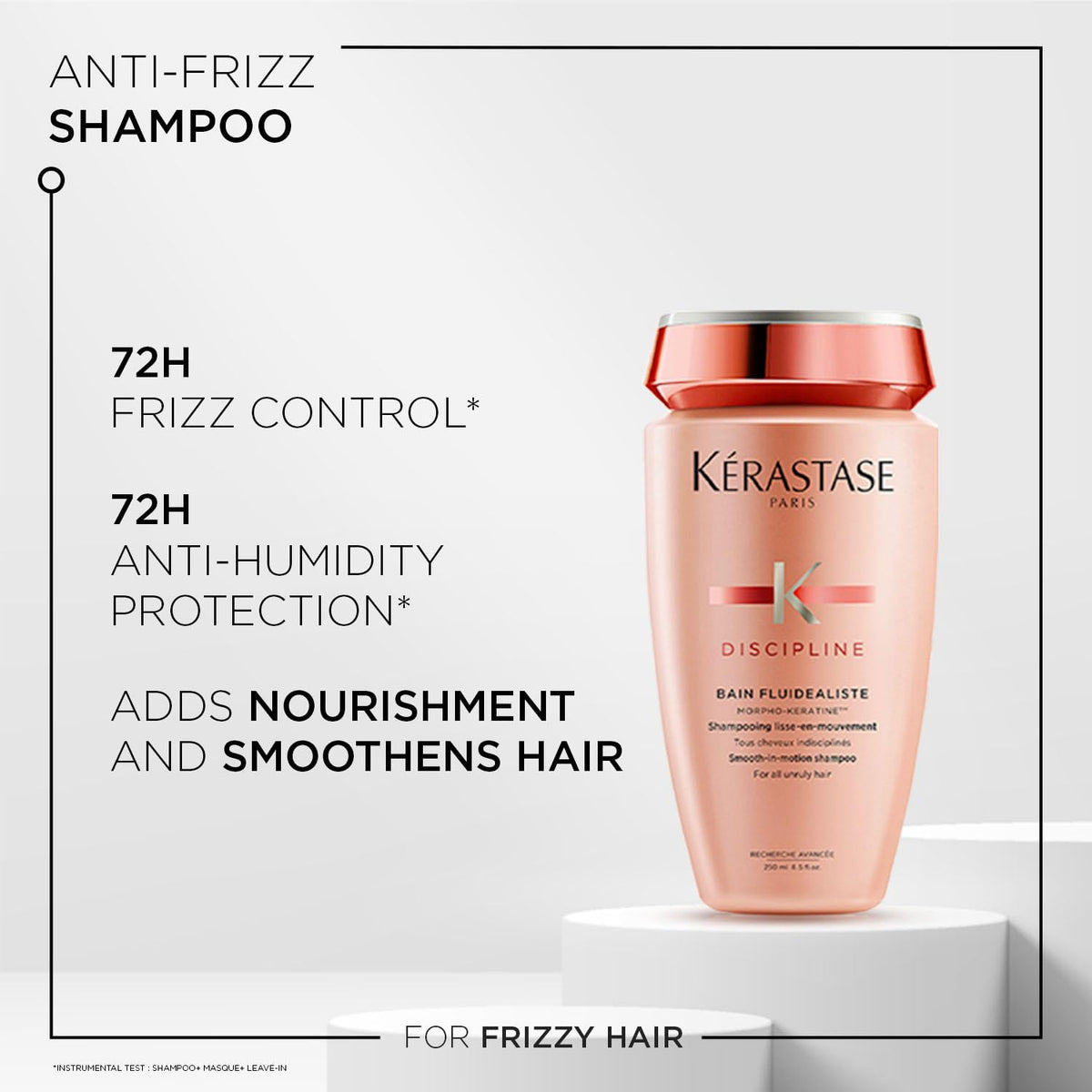 Kérastase Discipline Fluidealiste Anti-Frizz Shampoo | Sulphate-Free Shampoo for Frizzy Hair | Infused with Morpho-Kératine, Surface Perfector & High Precision