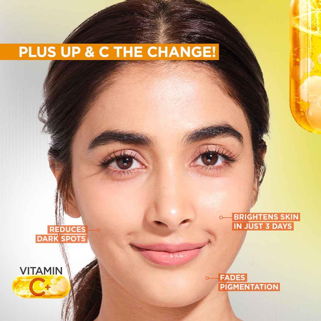 Garnier Skin Naturals, Bright Complete 30X Vitamin C Booster Face Serum, Increases Skin's Glow Instantly and Reduces Spots Overtime, with 2% Niacinamide + 0.5% Salicylic Acid, for Men & Women, 50 ml