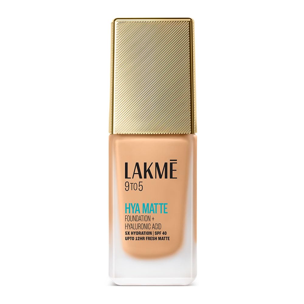 Lakme 9to5 Hya Matte Foundation + Hyaluronic Acid Cool Rose - 25ml