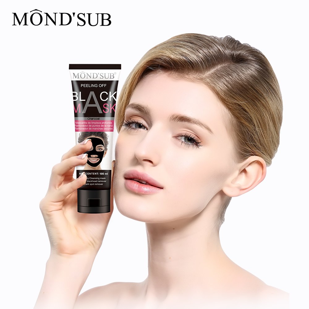 Mond'sub Peel Off Charcoal Mask with Volcanic Soil for removal of Blackheads,Acne Treatment and Oil Control, Black, 200ml (Pack of 2) 100 ml (Pack of 2)