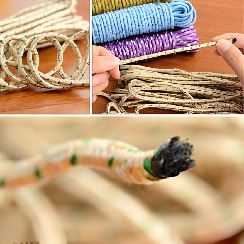 Sakoraware Cloth Line for Drying Clothes | Nylon Braided Cotton Rope 20 Mtr Pack of 2 Durable Strong and Flexible for Outdoor Indoor Use Perfect for Hanging Lau