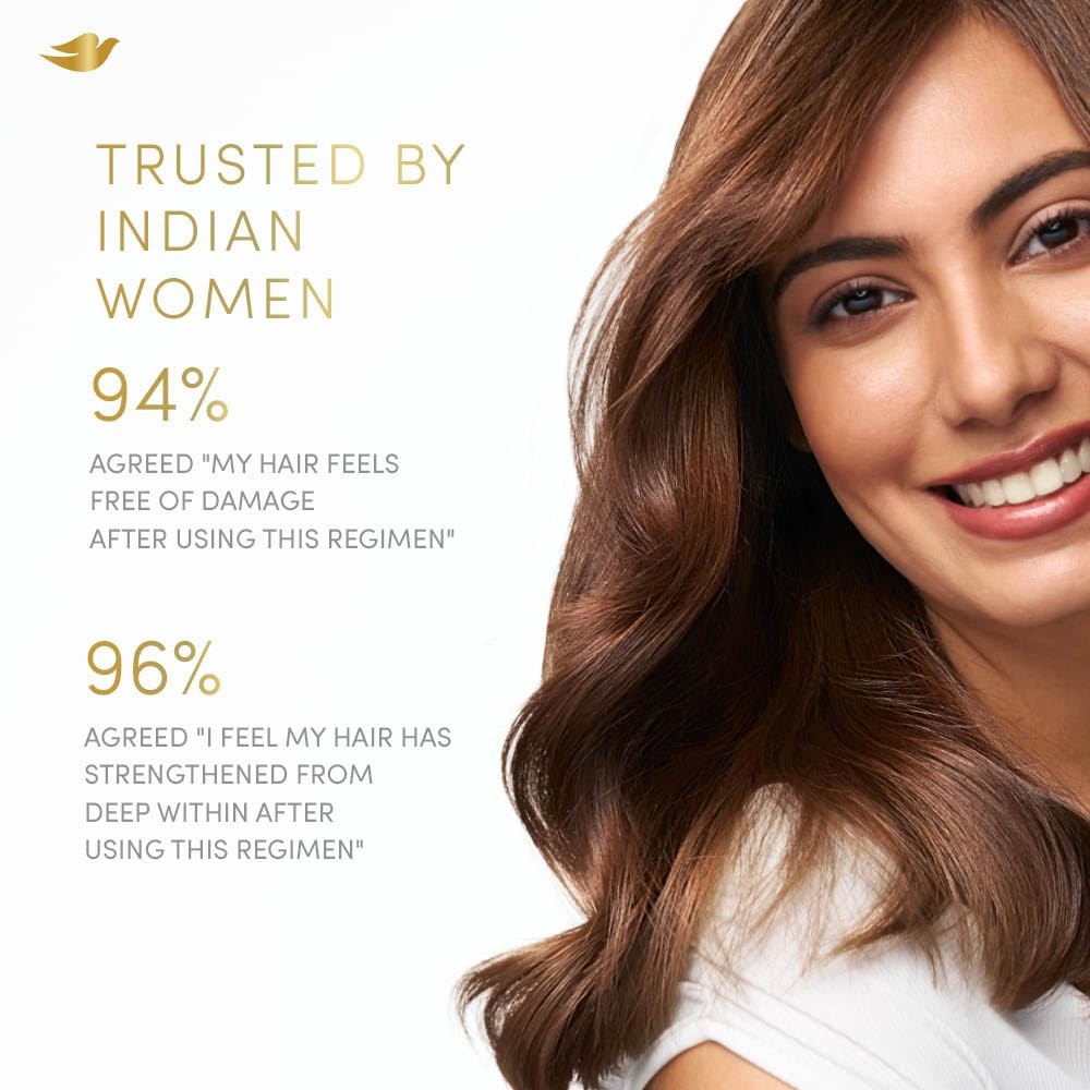 Dove Peptide Bond Strength Shampoo for Dry & Damaged Hair - 340 ml | Enriched with PROTEIN PEPTIDES | Reconstructs broken Bonds for 20X Stronger Hair