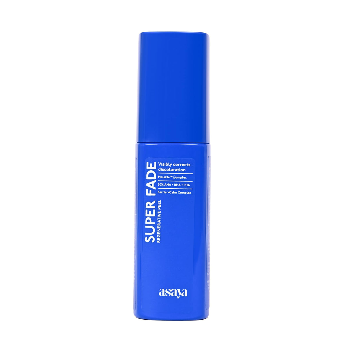 Asaya Super Fade Regenerative Peel with MelaMe™ Complex | 30% AHA + BHA + PHA Peeling Solution for Glow, de-tan, Dark Spots & Uneven Skin Tone | Visibly brighte