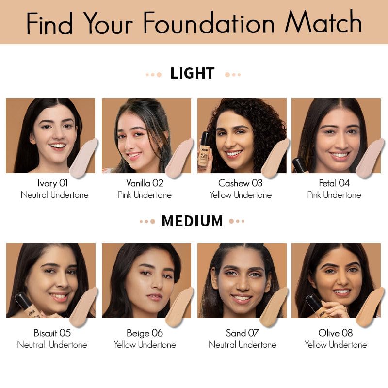 Nykaa All Day Matte Long Wear Liquid Foundation, Sand 07 | Normal To Combination Skin