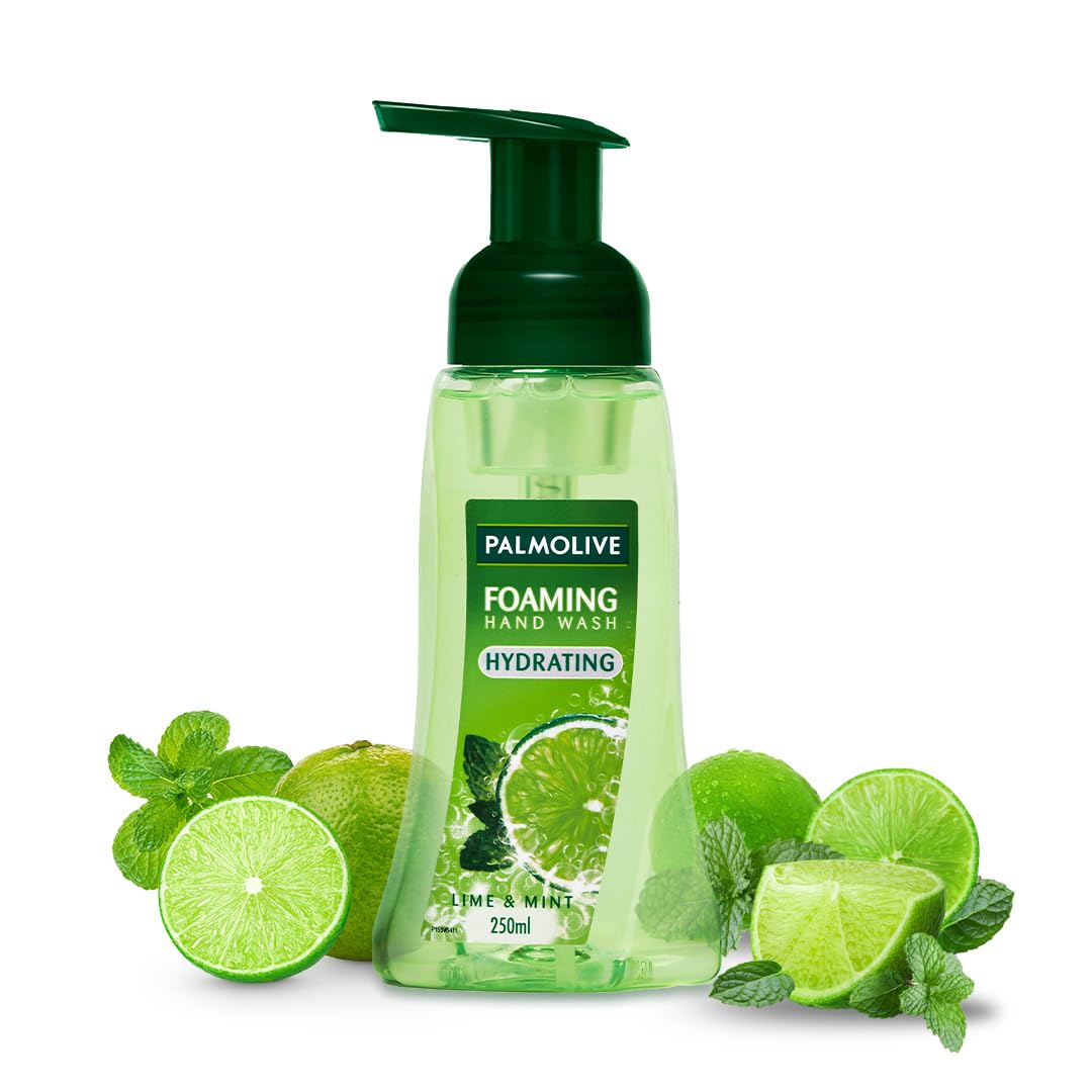 Palmolive Hydrating Foaming Lime & Mint Liquid Hand Wash, 250ml Dispenser Bottle, Removes Germs, Refreshing Fragrance 250 ml (Pack of 1) Dispenser Bottle (250ml