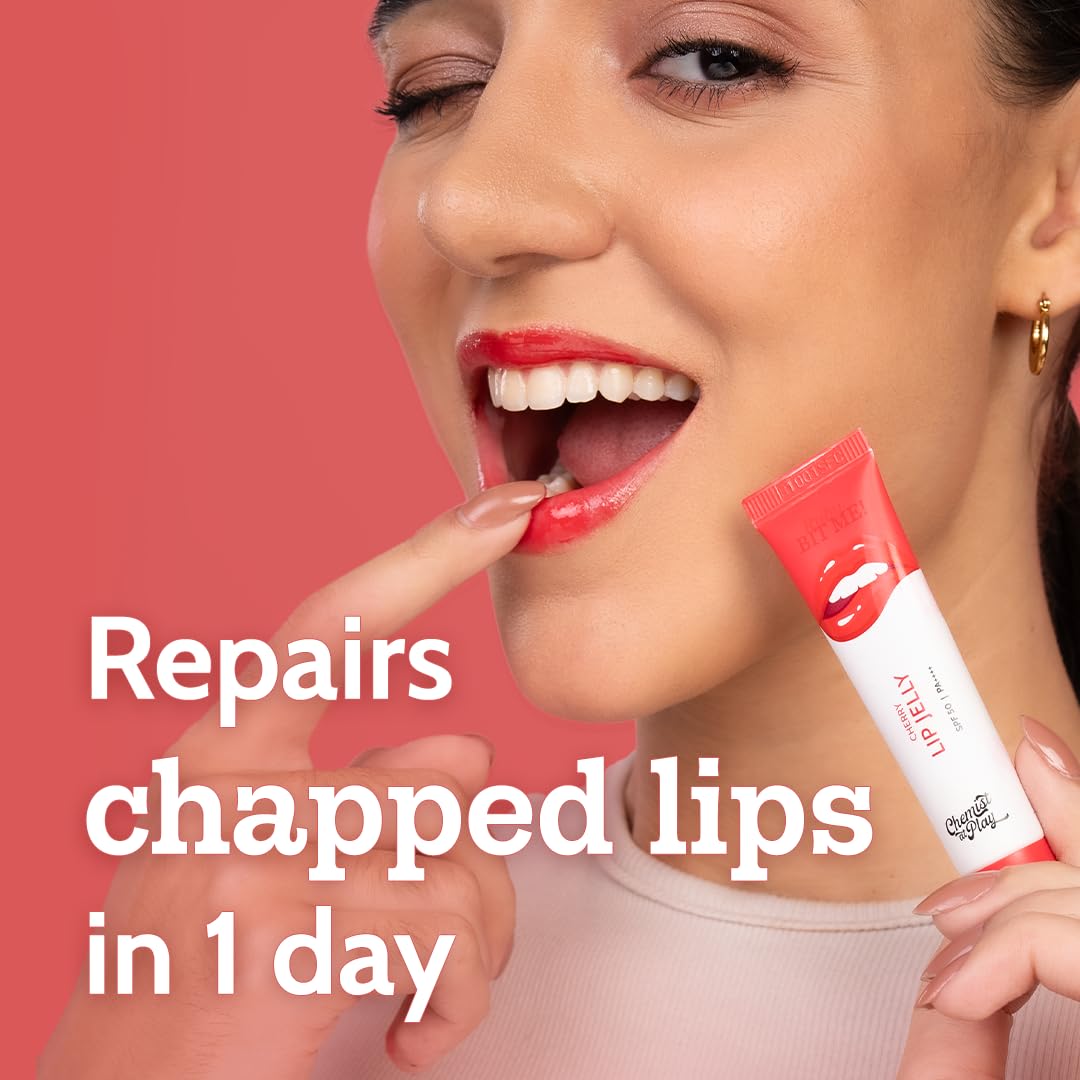 Chemist At Play Cherry & Chocolate Tinted Lip Balm Combo | 24 Hour Moisturization, SPF 50, 2% Kojic Acid | 10g + 10g