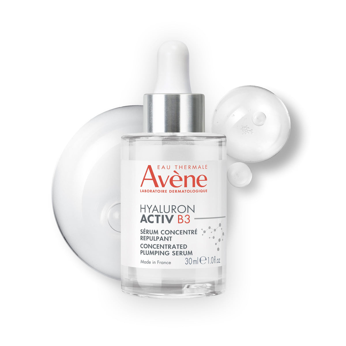 Avène Hyaluron Activ B3 Concentrated Plumping Serum 30ml, Hyaluronic Acid and Niacinamide Serum, Helps Reduce Fine Lines and Replenish Skin