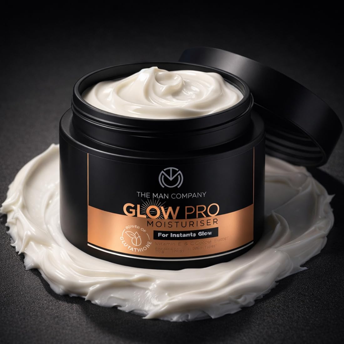 The Man Company Glow Pro Non-Sticky Daily Moisturizer for Face | Moisturizes, Hydrates with Glutathione, Vitamin E & Cocoa Butter | Face Moisturizer Cream for M