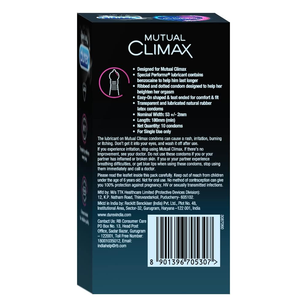 Durex Mutual Climax - Pack of 10 Condoms