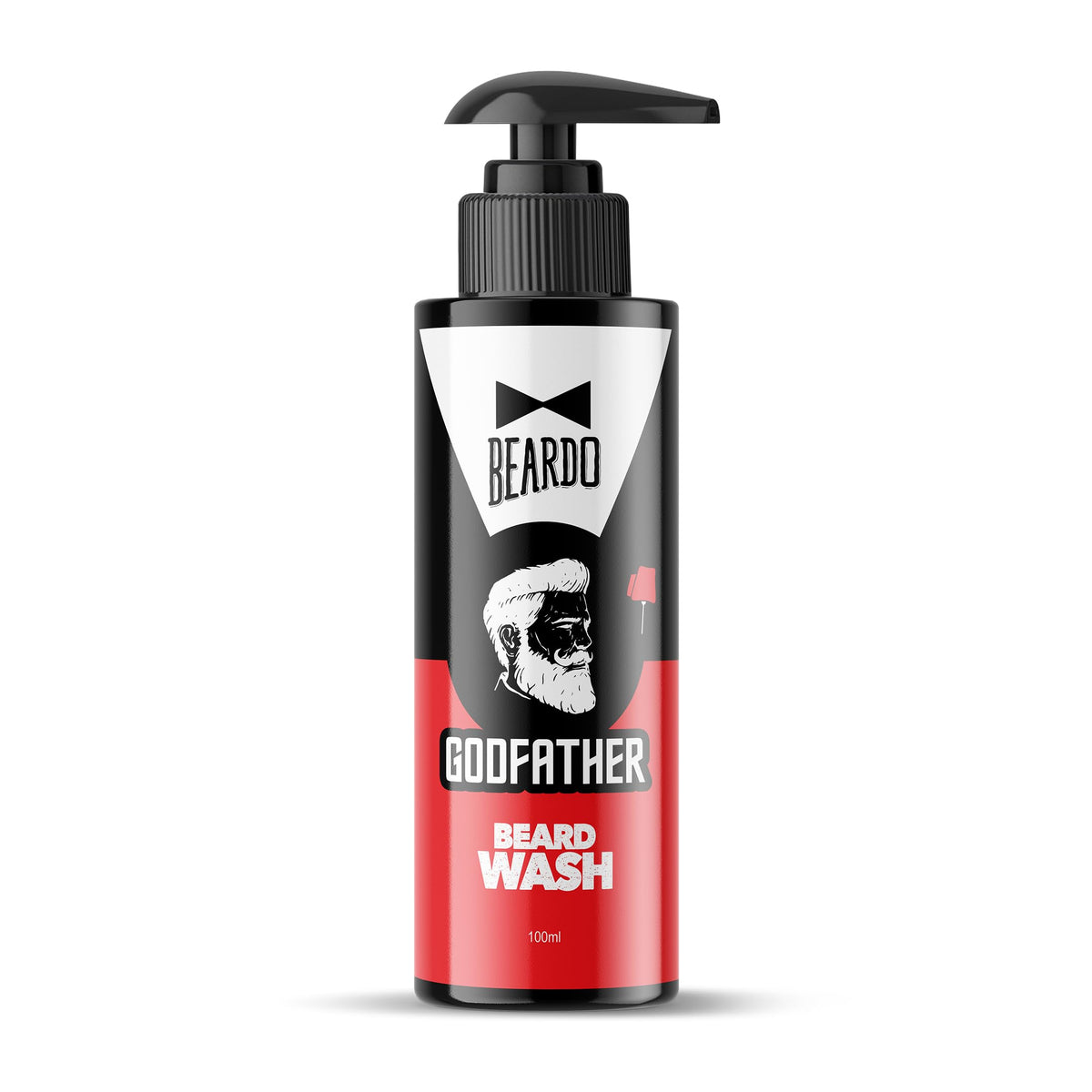 Beardo Godfather Beard Wash for men, 100ml | Aromatic, Woody Scent | Purifying & Hydrating Beard and Skin Cleaner with Avocado Oil, Argan Oil | Beard Shampoo fo