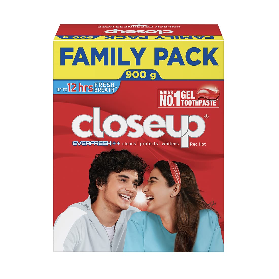 Close Up Hemir Toothpaste | India's No. 1 Gel Toothpaste|3X Fresher Breath |Upto 12 Hrs Of Fresh Breath & White Teeth|900G Fresh 900 g (Pack of 1)