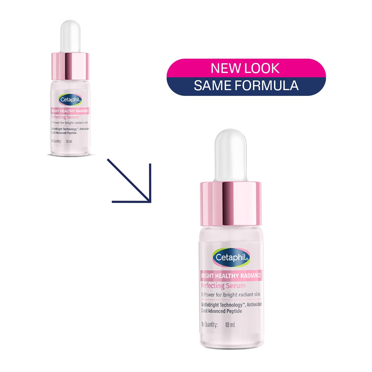 CETAPHIL Bright Healthy Radiance Perfecting Serum | 10ml | GentleBright Technology™ with Antioxidant C and Advanced Peptide | 7x POWER for Radiant Sensitive Skin | Fragrance Free